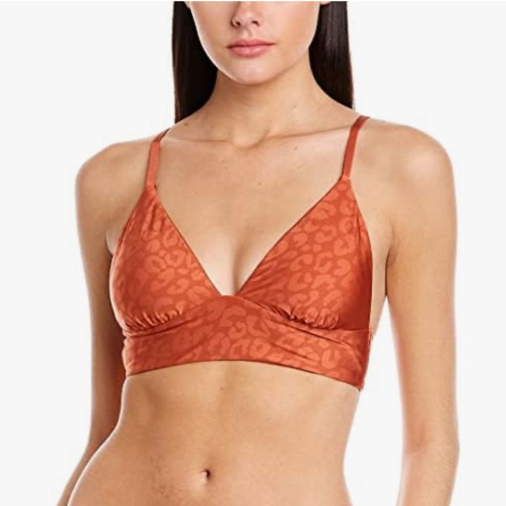 NWT Citrus | Triangle Halter Bikini Top Clay / On the Spot L